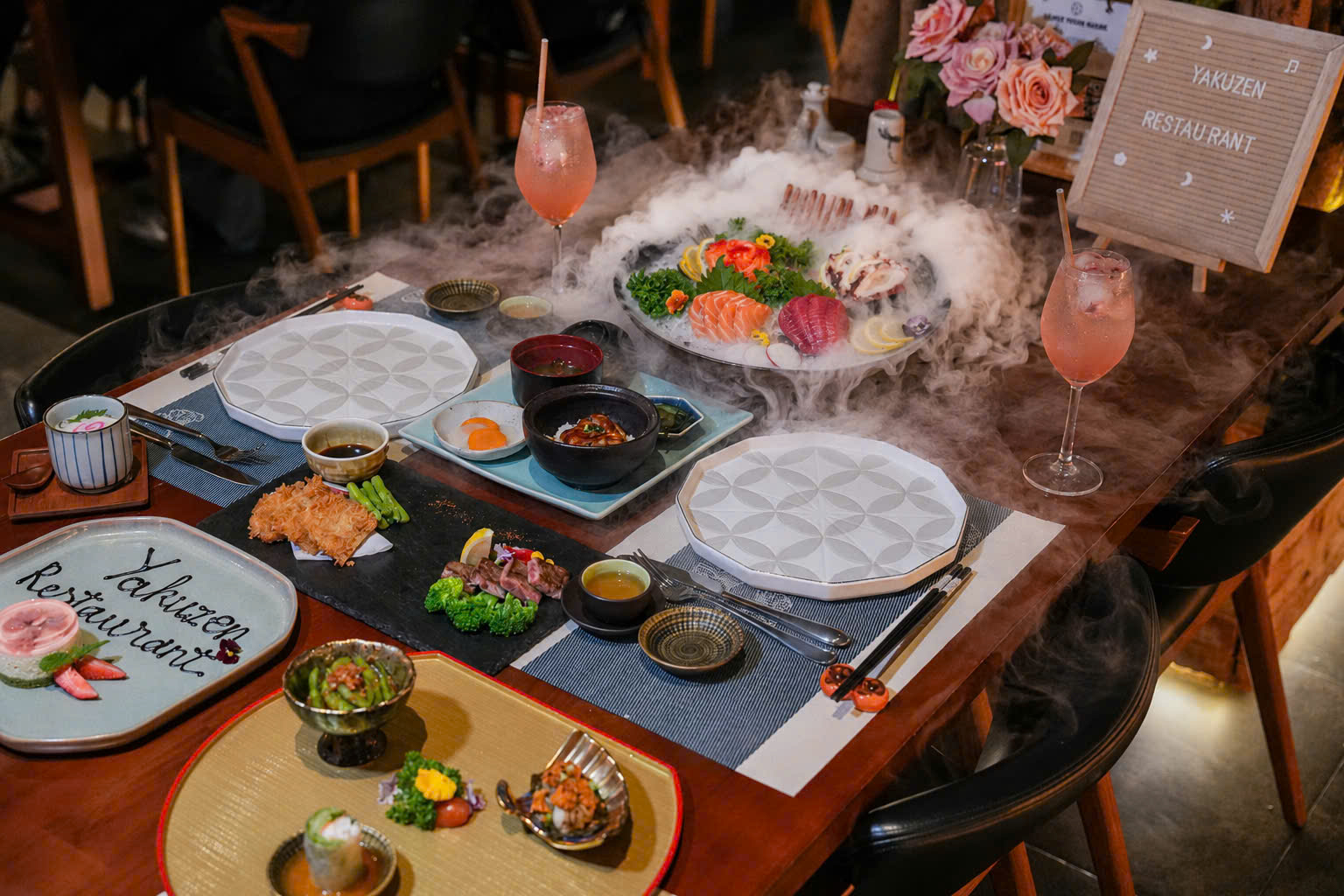 COMPLIMENTARY TABLE DECORATION AT YAKUZEN